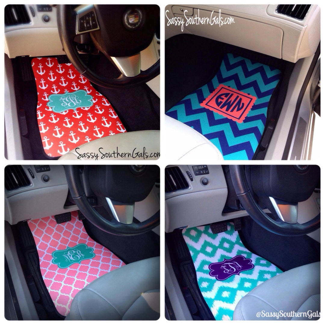 Monogrammed Car Floor Mats, Monogrammed Car Mats Monogram for Women
