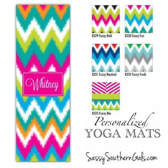Items similar to Monogrammed / Personalized Yoga Mat, Design Your Own