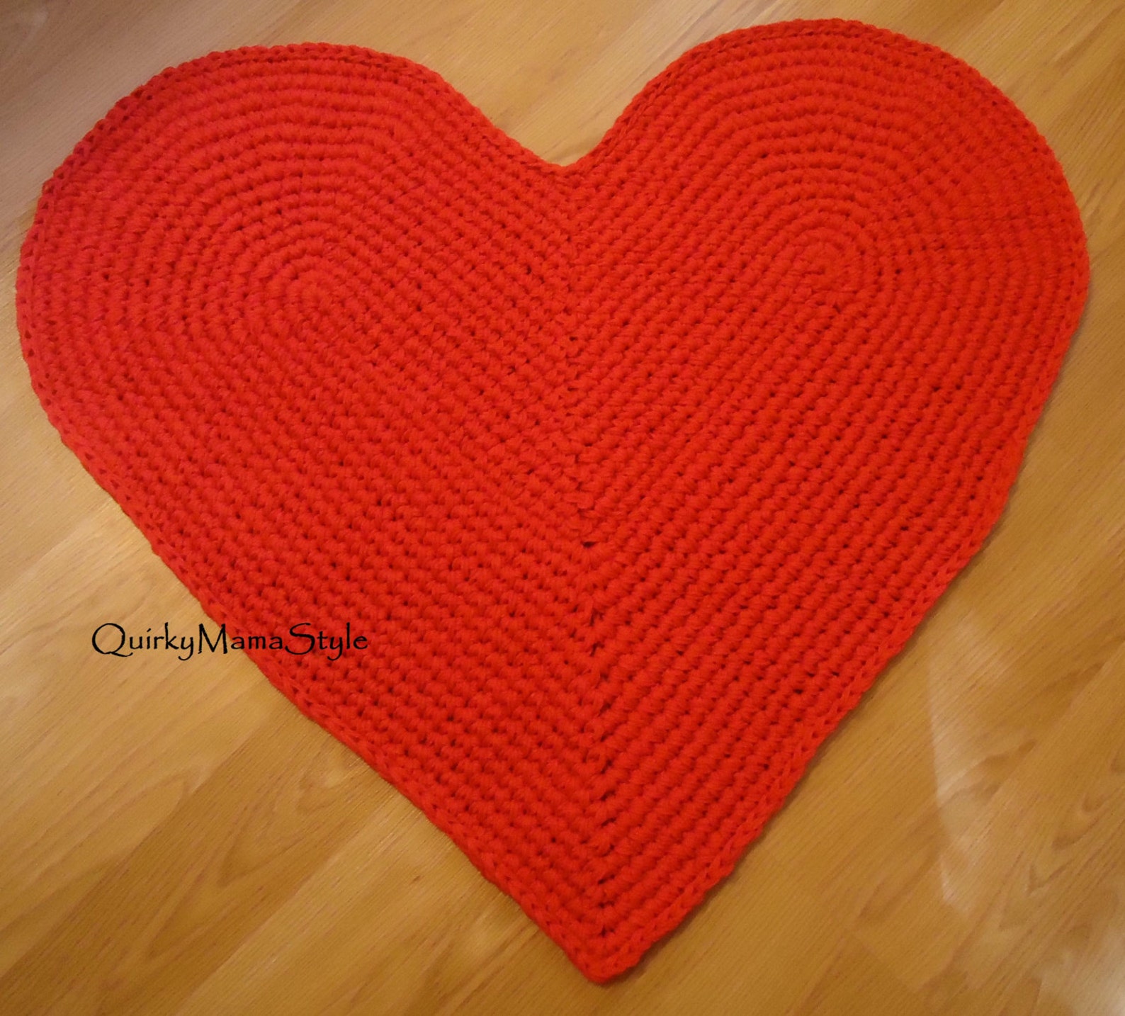 PATTERN Sweet Heart Crochet Cotton Rug 32 Inch Etsy