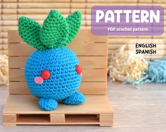 Oddish pattern PDF - Oddish crochet - oddish amigurumi