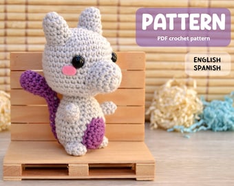 Mewtwo pattern PDF - Mewtwo crochet PDF - Mewtwo amigurumi