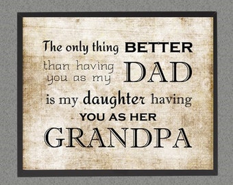 Rustic Dad Birthday Gift from Daughter or Son, Printable Fathers Day Gift, Instant Download