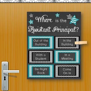 Printable Assistant Principal Door Sign, Appreciation Gift for Man Woman Not Editable