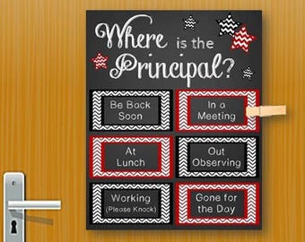 Where Is The Principal Sign School Office Decor Etsy