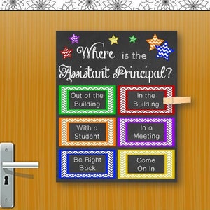 Assistant Principal Gift for Man Woman, Back to School Appreciation, Door Sign PRINTABLE Not Editable