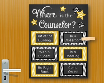 Where is the Counselor Door Sign School Counseling Office Signs ...