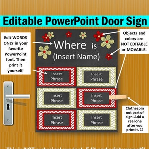 Office Door Sign Personalized Black Gold red, In a Meeting, Do Not Disturb PRINTABLE