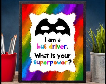 Bus Driver Gift | Bus Driver Appreciation | Christmas Gift | Printable | Digital Download