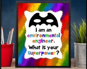 Environmental Engineer Gift / Graduation Gifts / Instant Download / PDF JPG File