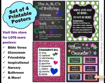 Where is the Counselor, Back to School Counseling Gifts, Office Door Sign BUNDLE Printable Decor
