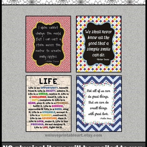 Life Is Mother Teresa Quote Wall Art Set of 4, Mother Teresa Quote Sign, Do it Anyway, Quote Poster Print, Digital Download Gift