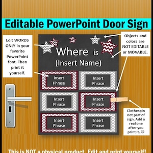 Personalized Office Door Sign, Custom Printable Office Decor, Editable