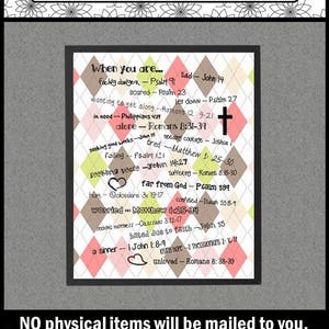 Bible Verse Emergency Numbers, Christian Wall Art, Scripture Printable, YOU PRINT IT