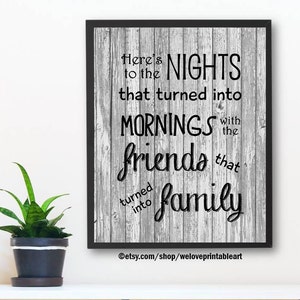 Wall Art with Quote about Family Printable Sign, Instant Download