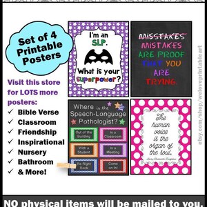 Speech Language Pathologist Gift Bundle, SLP Door Sign, Wall art, Speech Pathology Gifts, PRINTABLE
