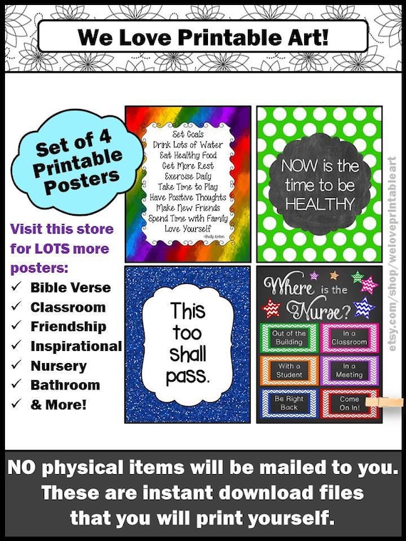 School Nurse Sign For Office Door Decorations School Nurse Gift Idea School Nurse Wall Decor Not Editable