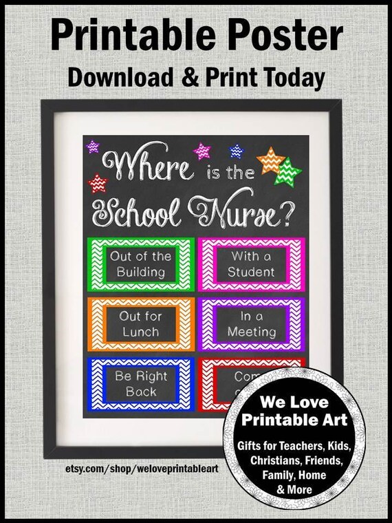 School Nurse Office Decor School Nurse Door Sign Where Is Etsy