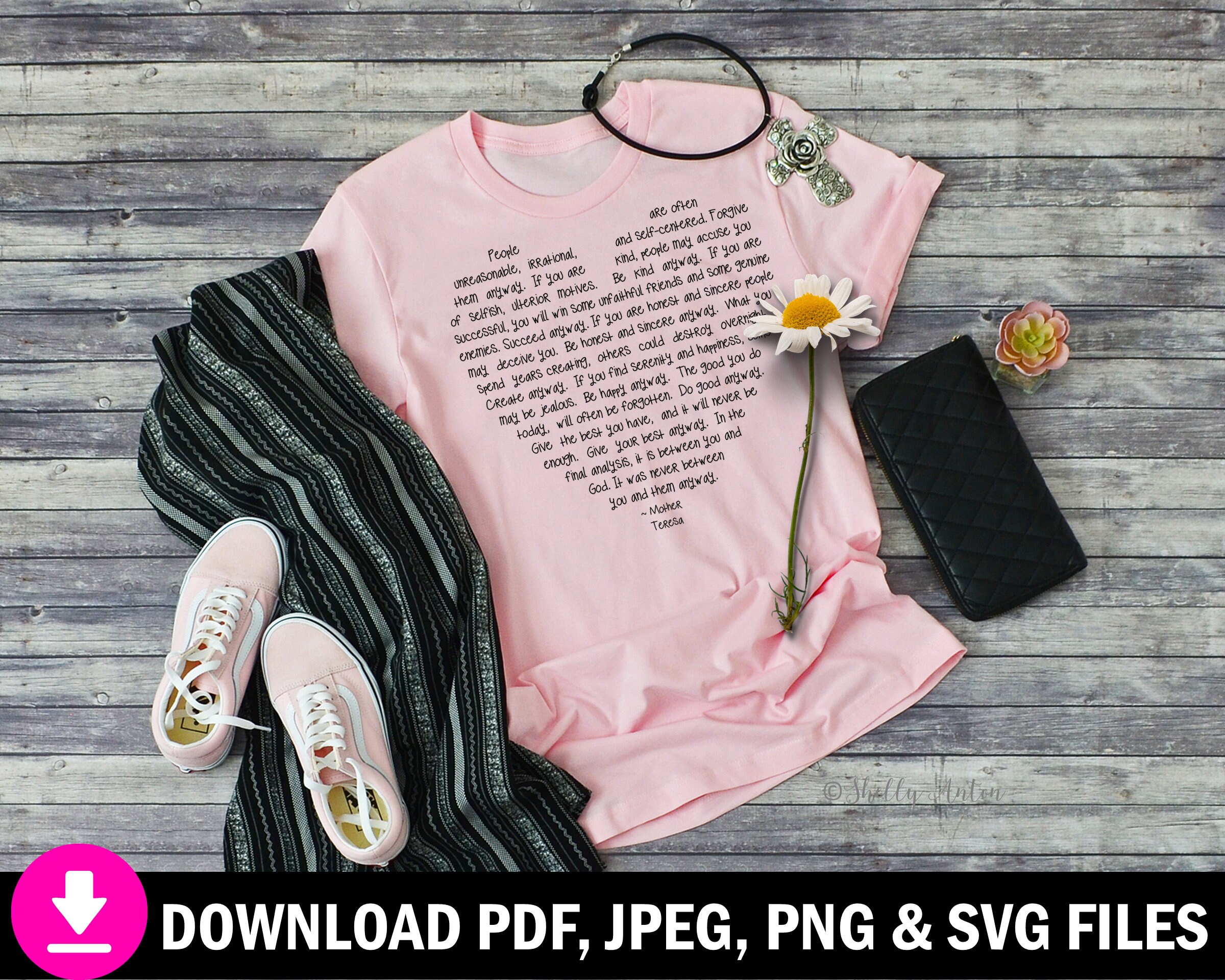 Download Mother Teresa Quote Prayer Christian Saying SVG PNG PDF | Etsy