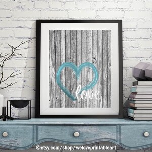Love Sign, Barnwood Art, Heart Art, Barn Wood Art, Barn Wood Sign, Love Wall Art, Printable Art, Art Print, Barnwood Sign