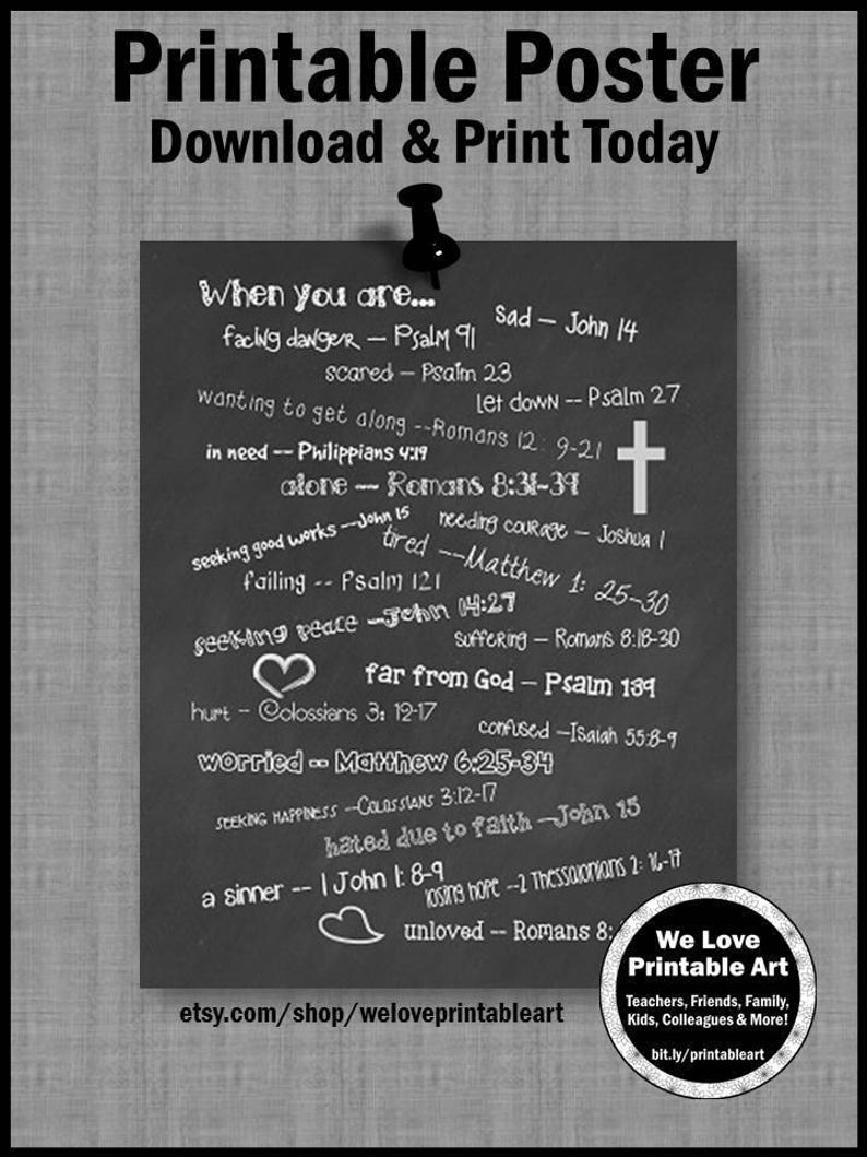 Emergency Bible Verse Wall Art Printable Scripture Quotes Emergency Bible Verse Wall Art Printable Scripture Quotes