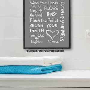 Funny Wall Art for Kids Bathroom Print Digital Download YOU PRINT IT