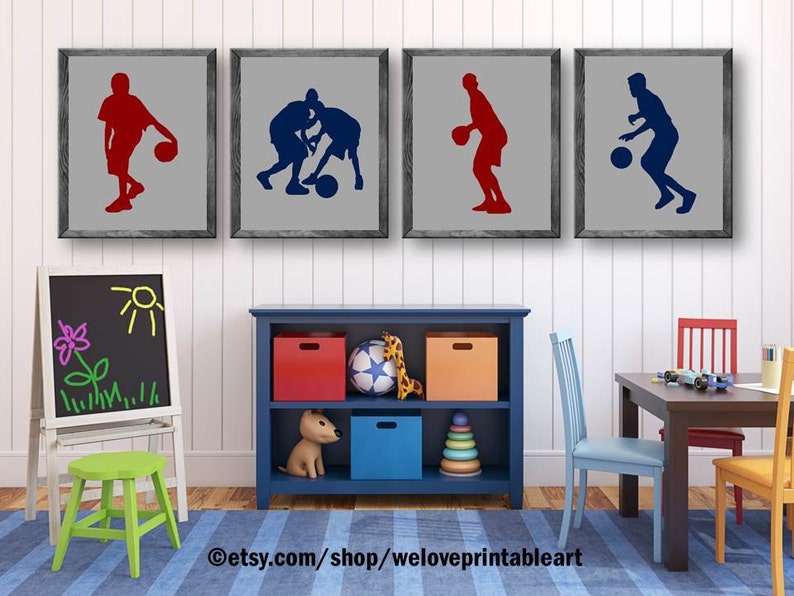 Basketball Gifts Sports Decor Playroom Wall Art Basketball Etsy