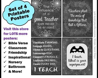 Super Hero Teacher Appreciation Week Gift Printable Teaching is My Superpower Quote, DIGITAL DOWNLOAD Resources Bundle