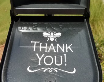 Bee Mailbox decal / mailbox sticker / Thank you inside lid decal/ Farm House decal / Address decal / Mailbox decal / Thank you Sticker