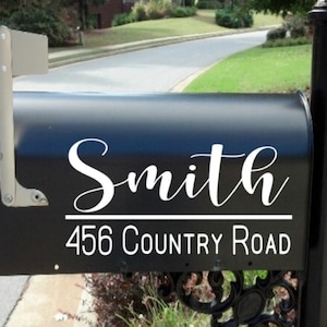 Farmhouse Mailbox Decal | mailbox decal  | Butterfly mailbox decal |  Personalized | Custom | rustic mailbox  decal | Modern Calligraphy