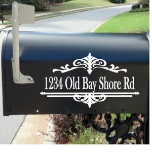 Personalized  Monogram Custom Mailbox Decal street address
