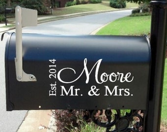 Mailbox Decal * Mail Box*  Wedding * Custom *  Personalized