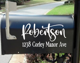 Custom Mailbox Decal | mailbox decal | House numbers mailbox decal | Personalized | mailbox letters | Mailbox lettering | Modern Calligraphy