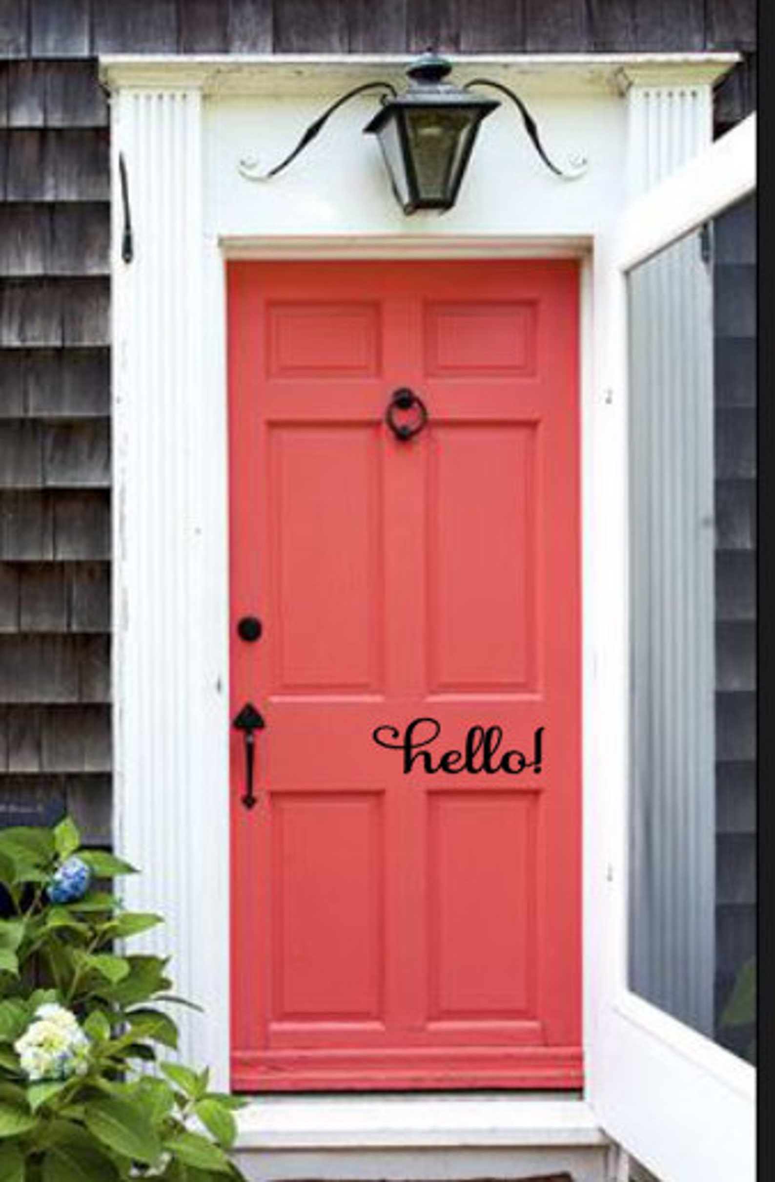 Hello Decal Front Door Greeting Decal Hello Door Decal Etsy