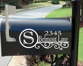 Personalized Monogram Custom Vinyl Mailbox Decal