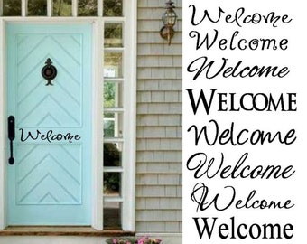 Vinilo decorativo para la puerta de entrada: Letrero de vinilo para la puerta principal