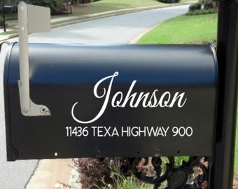 Vinilo adhesivo personalizado para buzón / Números de casa personalizados en vinilo