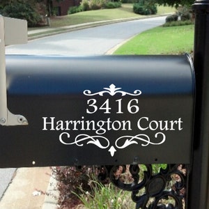 Mailbox Decal | Scroll  Mail Box decal |  Wedding Mailbox decal | Custom mailbox decal | Personalized | Street Address