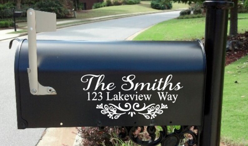 Mail Box* Wedding Custom Mailbox Decal Personalized