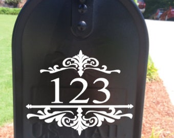 Mailbox decal / House Number Vinyl decal/ Farm House decal / Address decal