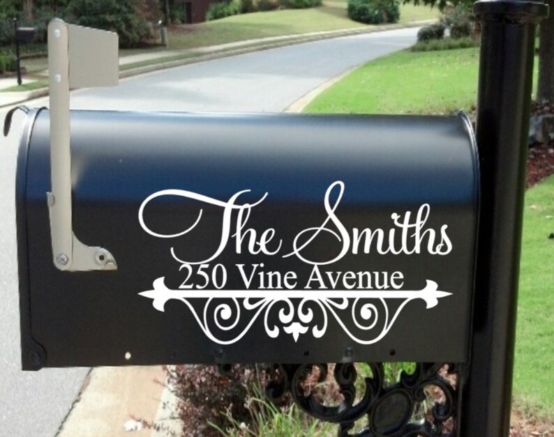 Personalized Monogram Custom Mailbox Decal image 1