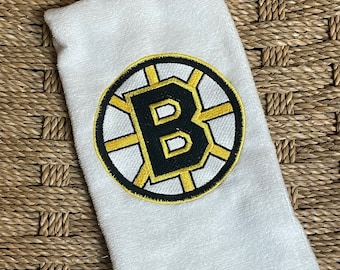 Embroidered Boston Bruins Golf Towel: Personalized Sports Gift