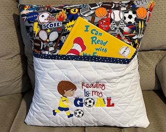 Fußball Lesekissen: Lesekissen für Kinder (40x40 cm)