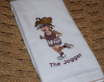 Personalized Embroidered Workout Towel: Humorous Gym Gift