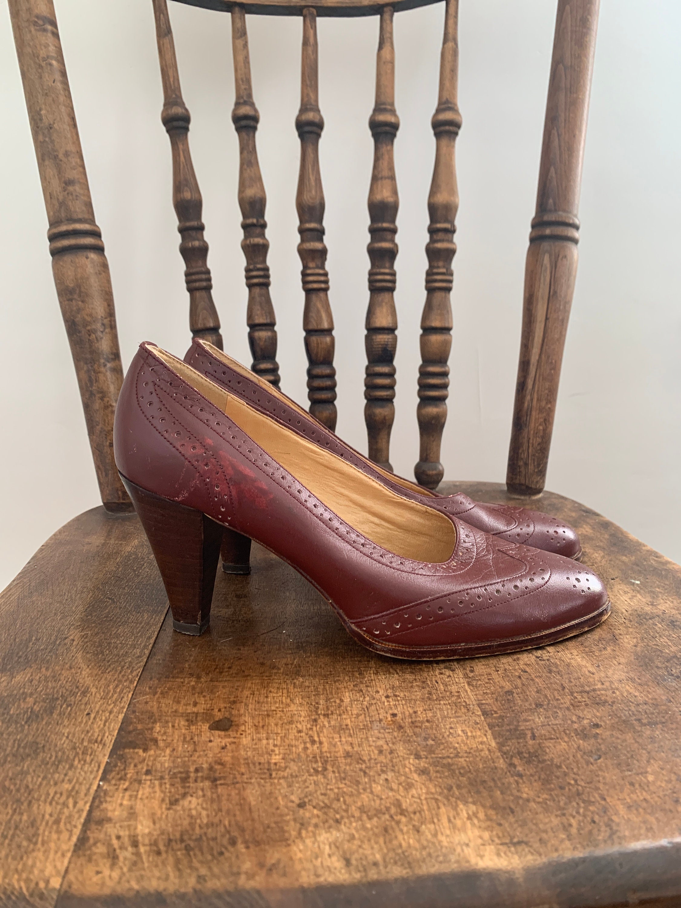 Burgundy designer heels Clearance