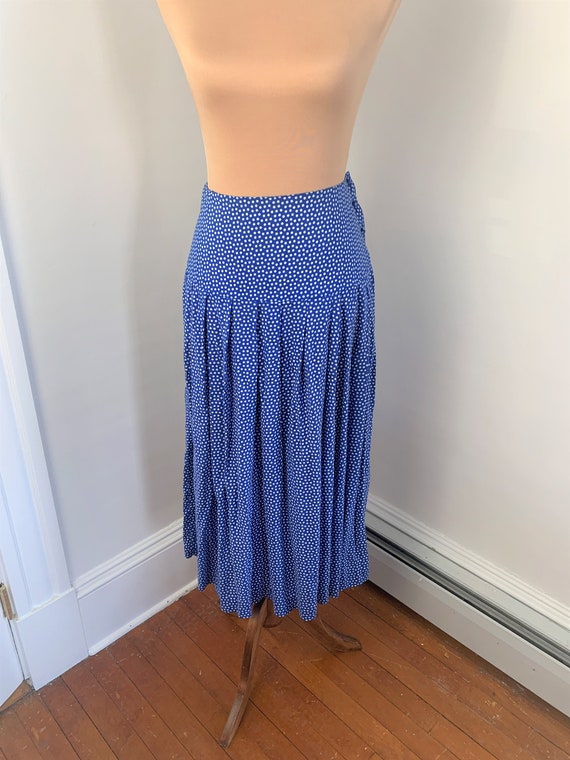 M - L - Vintage Polka Dot Skirt + Blouse Set Roya… - image 7