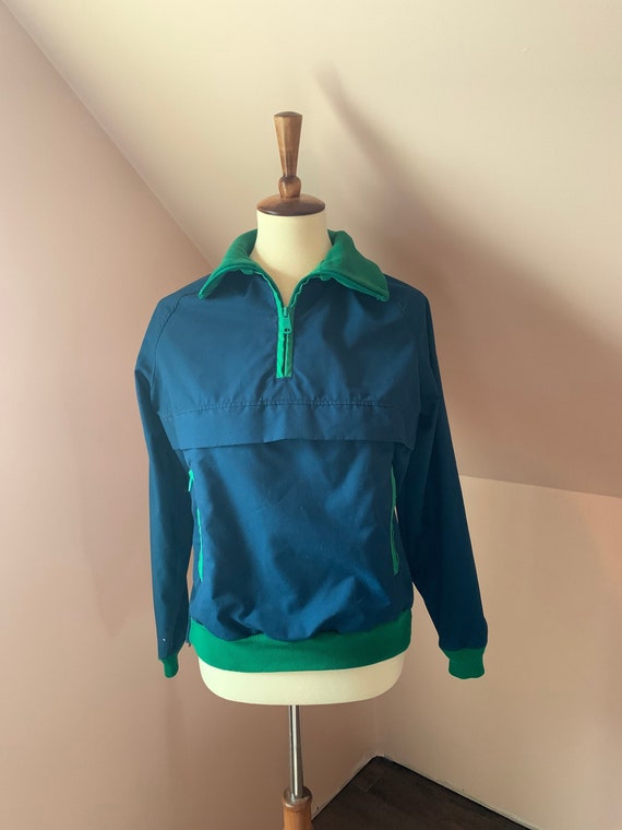 Women's vintage 1980s track jacket / Woolrich gree