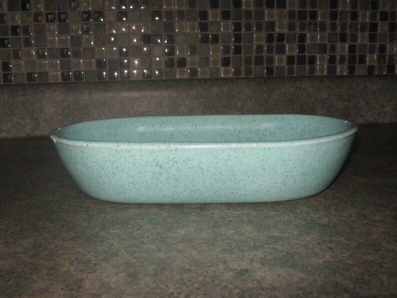 Vintage Robin Egg Blue Speckled Dish Vintage blue bowl
