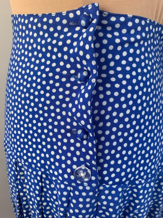 M - L - Vintage Polka Dot Skirt + Blouse Set Roya… - image 8