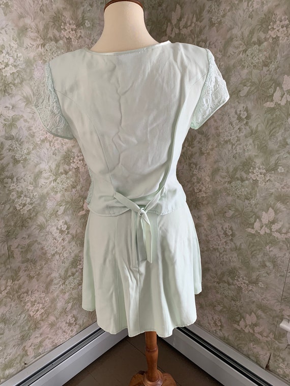 M - Vintage Two Piece Women's Dress / 1990s Mint … - image 9