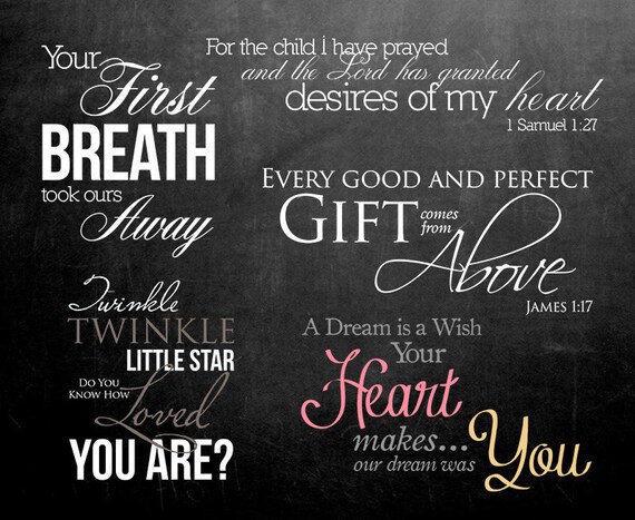 5 word overlays baby